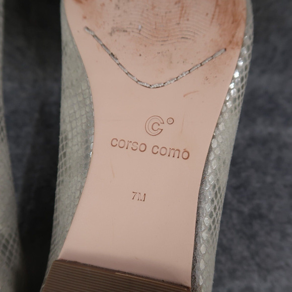 Corso Como Shoes Womens 7 Ballet Flats Fashion Leather Classic Callie Metallic - Picture 11 of 14